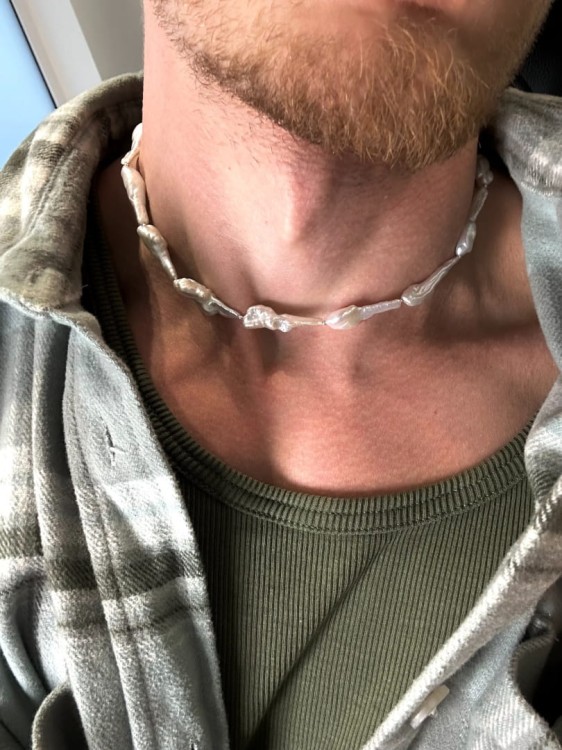 Naszyjnik z pereł podlużnych