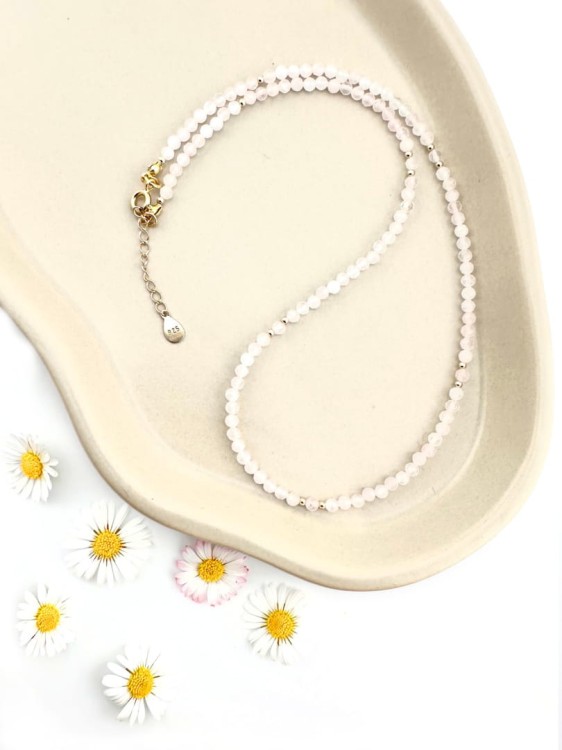 Naszyjnik kwarc różowy