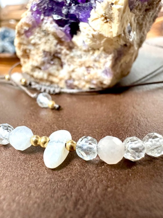 Amuletka strzelec bransoletka z kamieniami