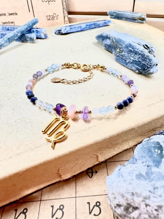 Bransoletka z kamieniami znak zodiaku panna